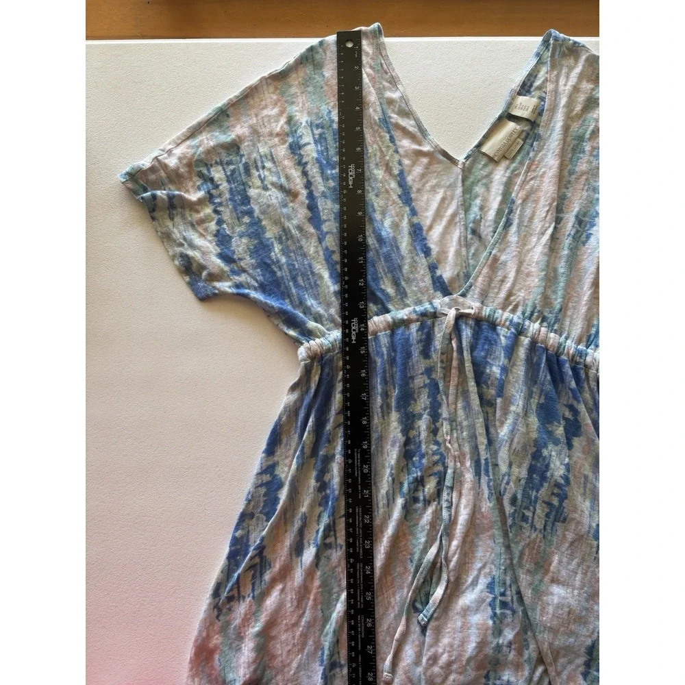 Cynthia Rowley Dress SM Kaftan Swim Suit Cover Up Tie-Dye Linen Beachy Resort